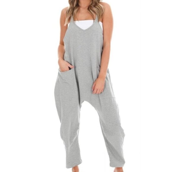 Free People Pants - Free People Hotshot Onesie Jumpsuit Heather Gray Size Medium